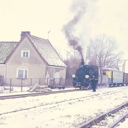 Schmalspur-Dampfsonderzug auf der Kleinbahn Ełk/Lyck
